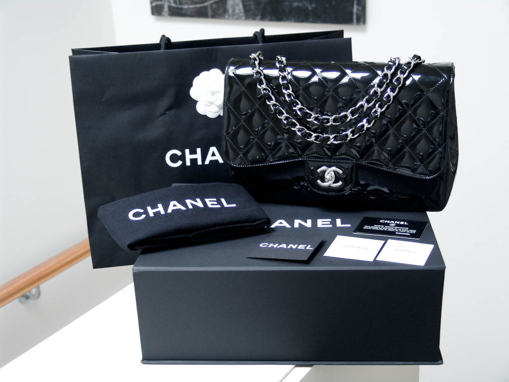 CHANEL Bag  Black Caviar Jumbo Classic Single Flap SHW – My Haute