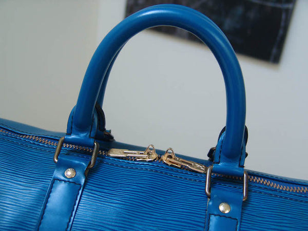 Louis Vuitton Epi Toledo Blue Keepall 45