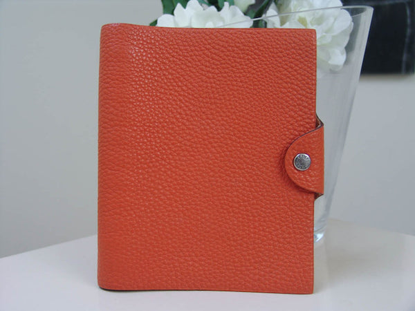Hermès Ulysse PM Notebook Veau Taurillon Clemence Orange