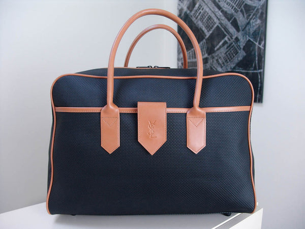 Yves Saint Laurent Slate Boston Travel Bag