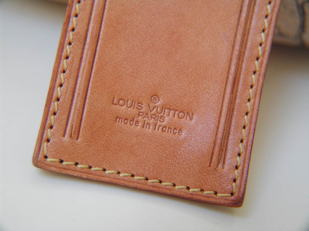 Louis Vuitton Luggage Tag & Handle Belt Beige Vachetta Leather – heatstation