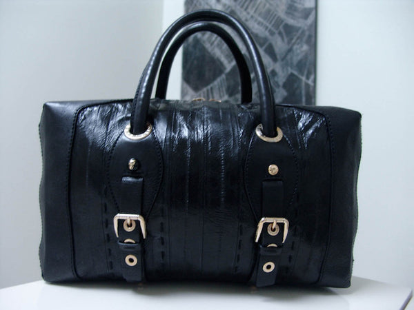 Dolce & Gabbana Eelskin Nero Satchel