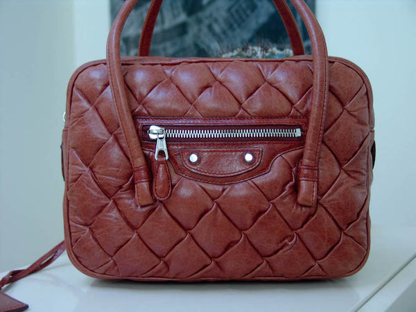 Balenciaga Chestnut Chevre Quilted Matelasse