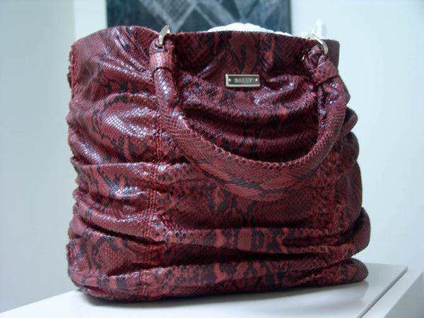 Bally Ruched Python Tote