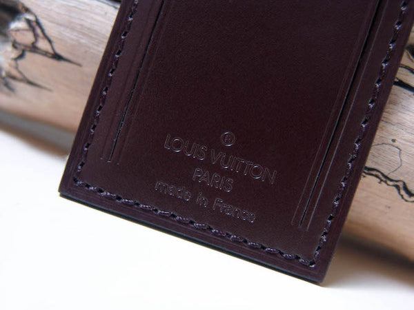 Louis Vuitton Dark Brown Calfskin Leather Luggage Tag