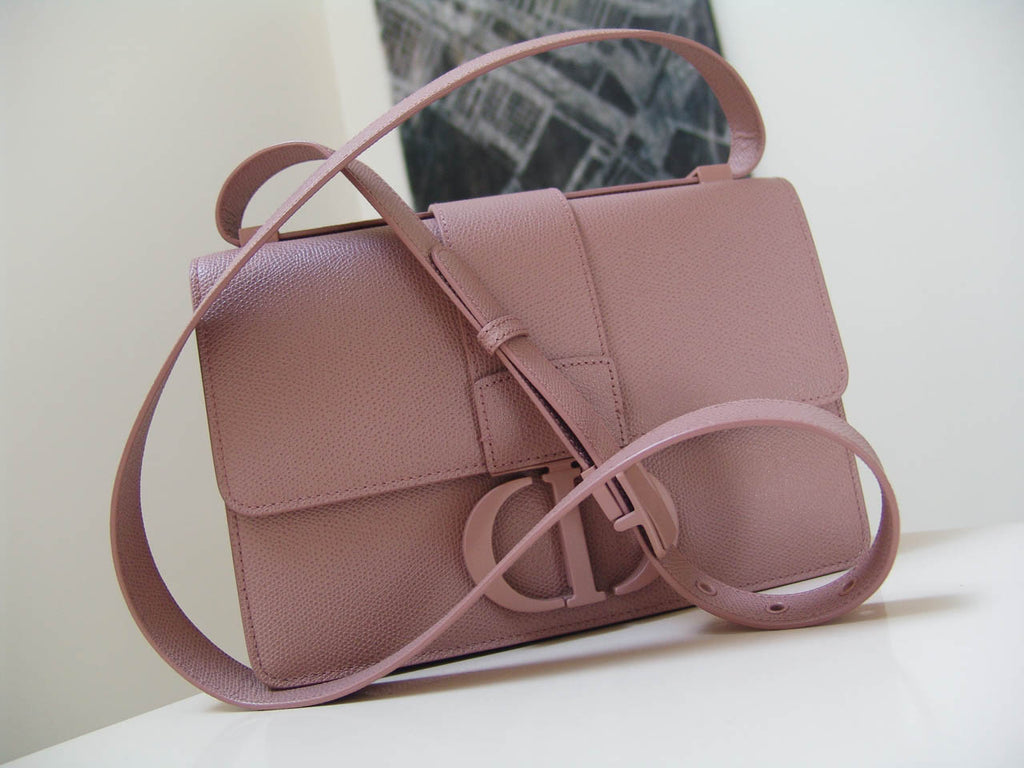 Dior Women 30 Montaigne Bag in Ultramatte Grained Calfskin-Pink