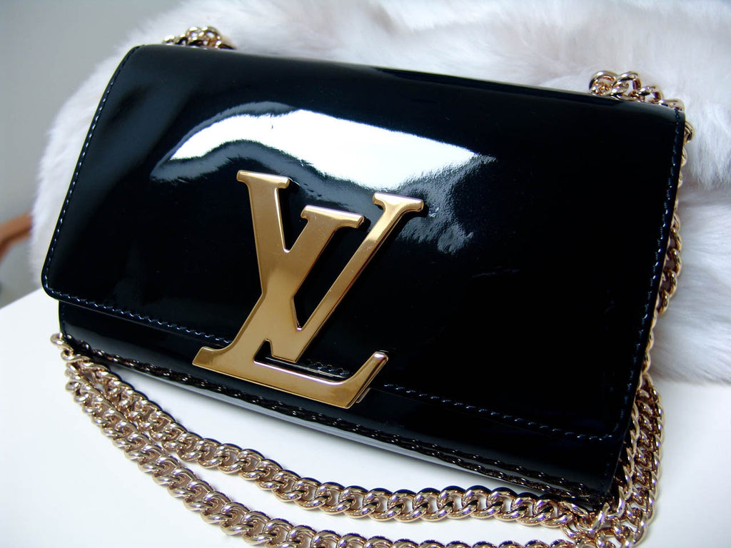 Louis Vuitton Vernis Noir Pochette Louise Chain MM – My Haute
