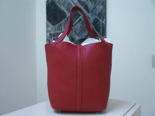 Hermès Special Order Clemence Picotin MM in Rouge Casaque