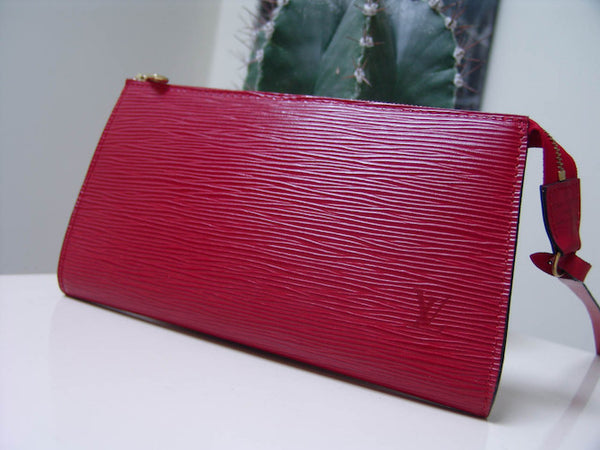 Louis Vuitton Epi Castillan Red Pochette Accessoires