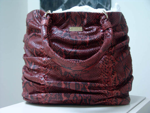 Bally Ruched Python Tote