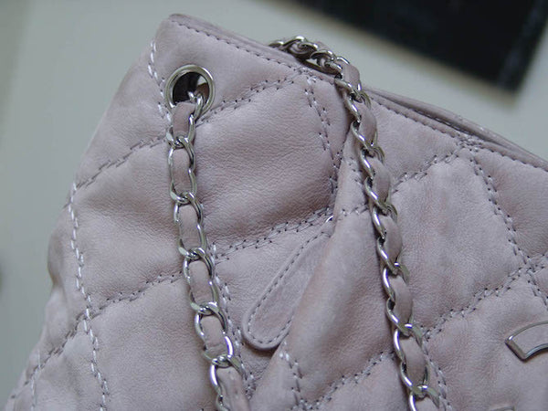 Chanel Beige CC Quilted Chain Tote