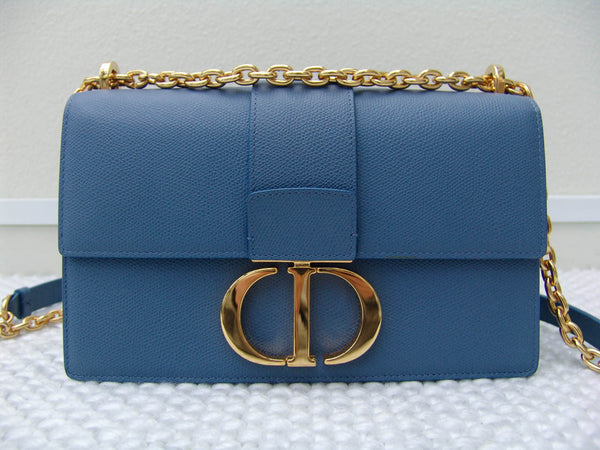 Christian Dior 30 Montaigne Chain Bag L.E. Blue Denim
