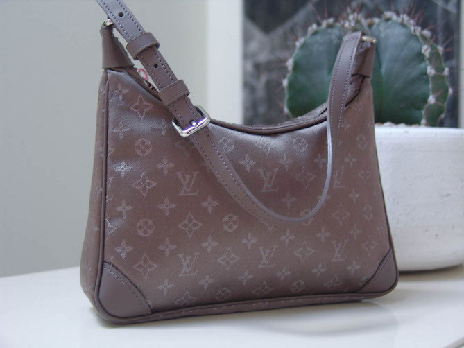 Louis Vuitton Vintage - Monogram Satin Little Boulogne Bag - Brown