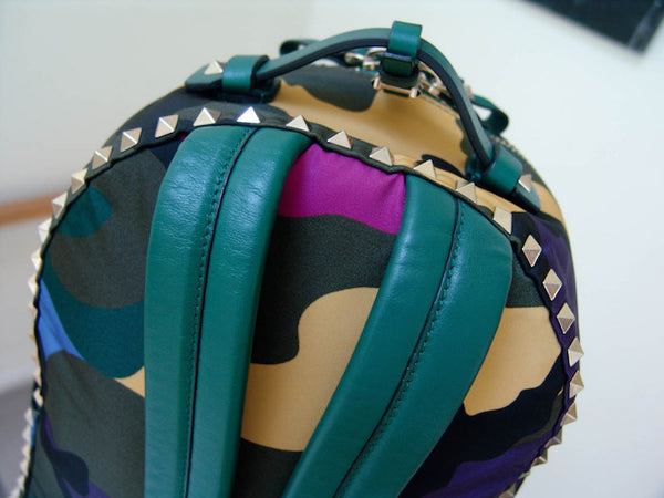 Valentino Rockstud Psychedelic Camouflage Backpack