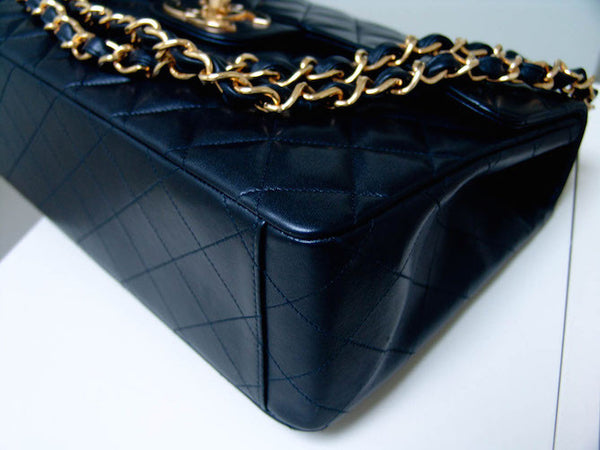 Chanel Black Lambskin Maxi Flap