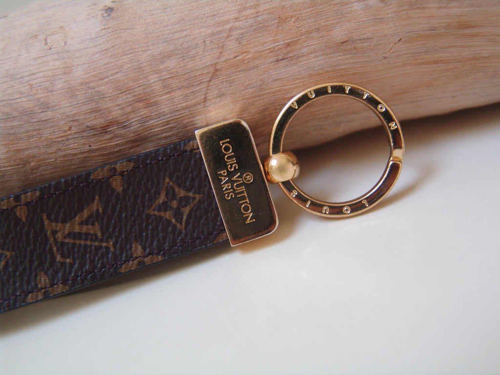 Louis Vuitton Monogram Dragonne Key Ring - Brown Keychains