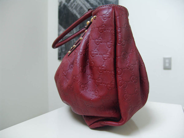 Gucci Signature Guccissima Leather Auburn Tote Bag