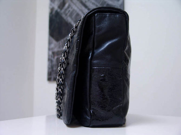 Chanel Bag | Black Lambskin & Patent Brooklyn Ligne Flap