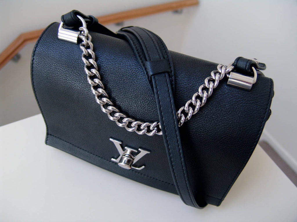 Louis Vuitton Wallet Lockme II Noir Black in Calfskin with Silver-tone - US
