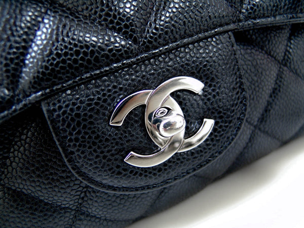 CHANEL Bag | Black Caviar Jumbo Classic Single Flap SHW