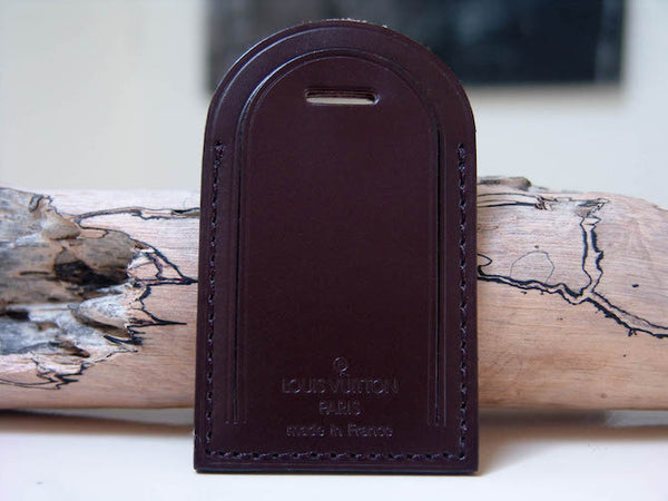 Louis Vuitton Dark Brown Calfskin Leather Luggage Tag