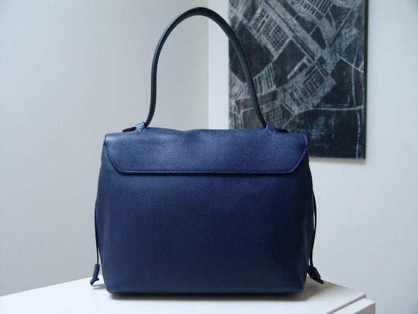 Louis Vuitton Calfskin Navy Black Lockme MM