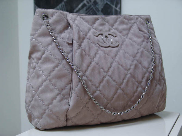 Chanel Beige CC Quilted Chain Tote