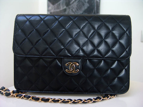 Chanel Black Lambskin 3-Way Flap