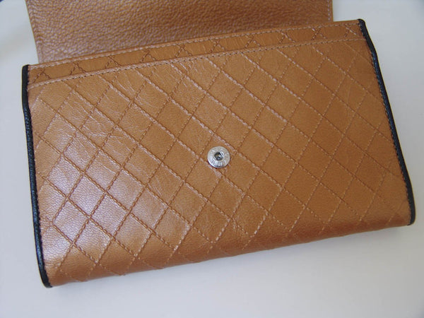 Chanel Gold CC Quilt Stitch Pochette Wallet | BNIB