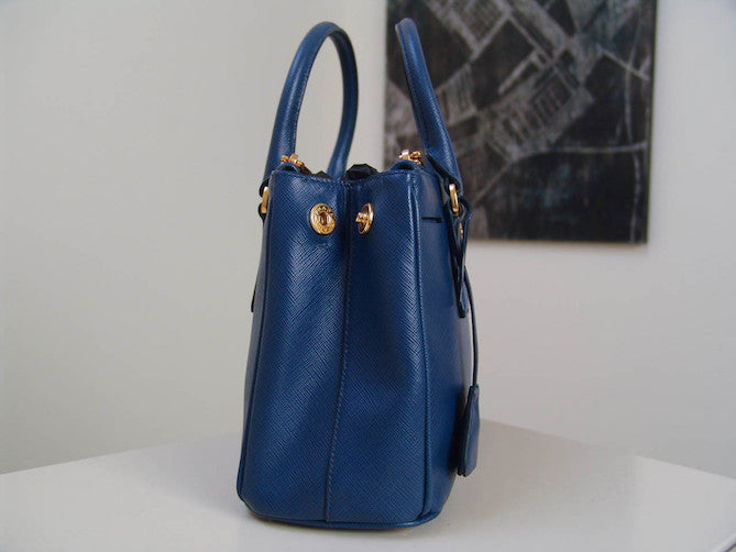 Prada Pattina Saffiano Bluette Bag