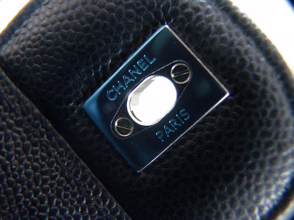 Chanel Black Caviar Maxi Classic Double Flap SHW | 23 Series