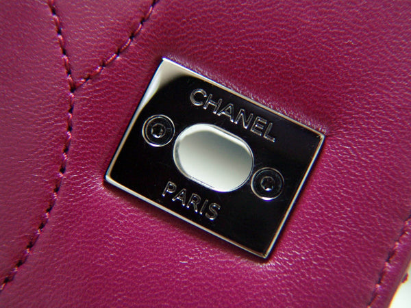 Chanel 2017-2018 Dark Pink Lambskin Small Trendy Flap Bag with Handle SHW
