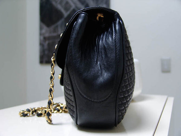 Bally Quilted Italian Nappa Chain Flap