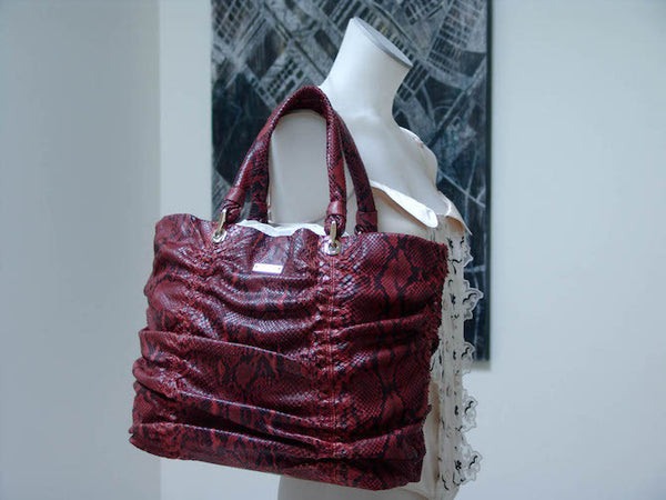Bally Ruched Python Tote