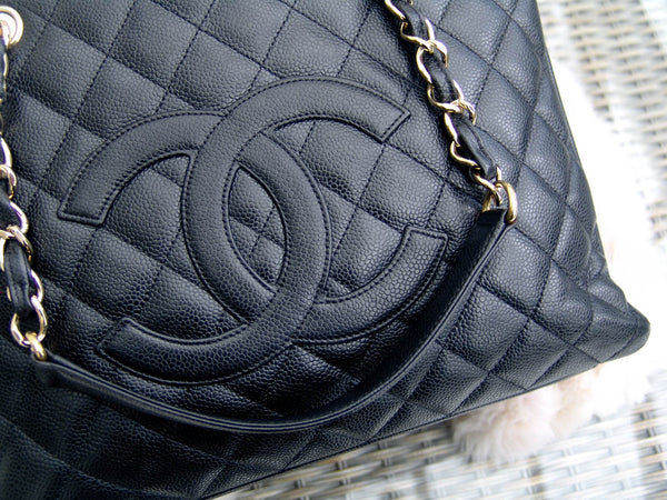 Chanel Black Caviar Grand Shopping Tote
