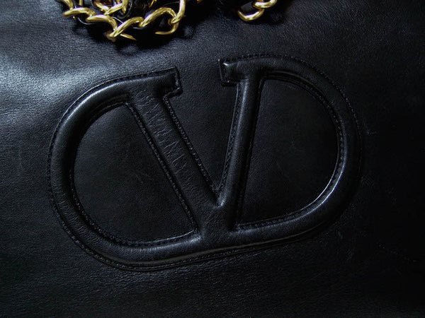 Valentino Chain Logo Shopper Tote