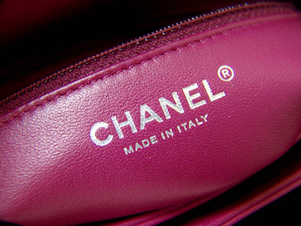 Chanel 2017-2018 Dark Pink Lambskin Small Trendy Flap Bag with Handle SHW