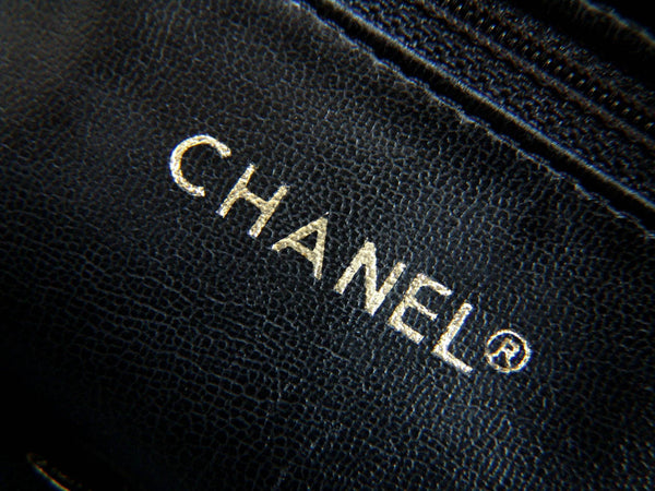 Chanel Black Lambskin Quilted Chain Zipper Tote