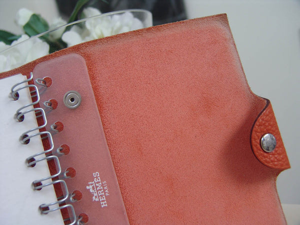 Hermès Ulysse PM Notebook Veau Taurillon Clemence Orange