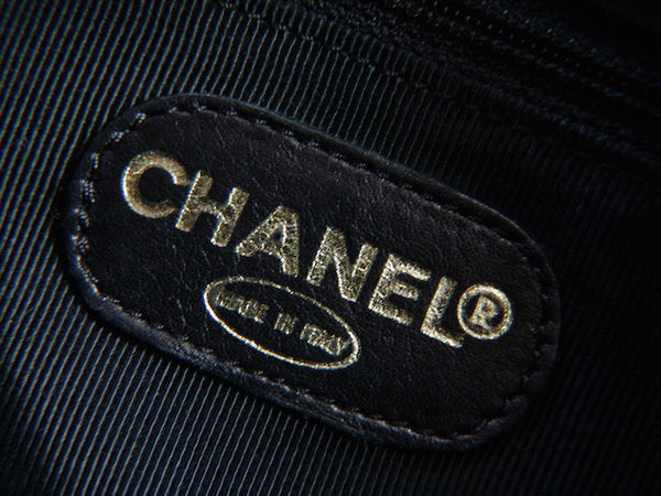Chanel Caviar Black CC Shopper Tote