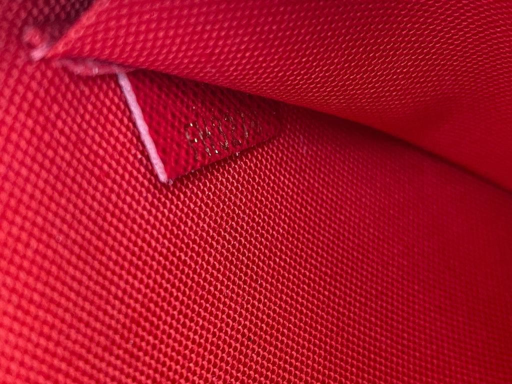 Louis Vuitton Pochette Felicie Damier Ebene Cerise Red Lining - Verchka