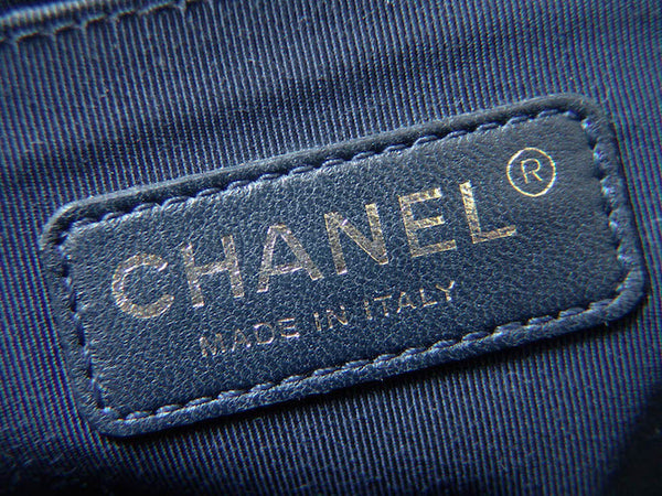 Chanel Metallic Blue Cube Boy Bag