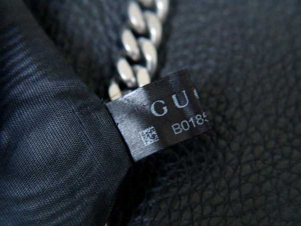 Gucci Black Miss Bamboo Medium Studded Calfskin Bag