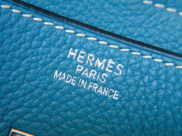 Hermès Shoulder Birkin SBII PHW Clemence Blue Jean